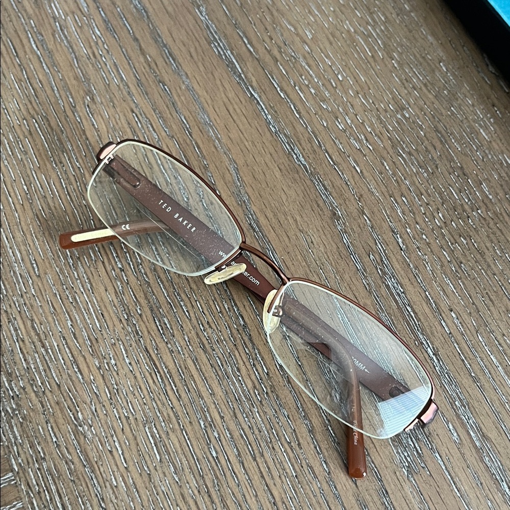 Ted Baker Women's Prowl Prescription Glasses with Brown Half Rim Frame - Picture 2 of 8